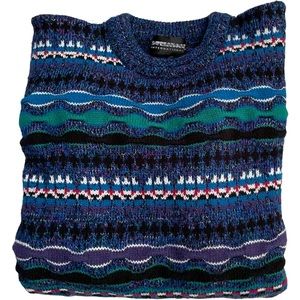 Vintage 90s Men’s Sweater Expressions International Multicolor Size Large